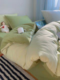 Pure Cotton Bedding Set Dormi Student Tee-Piece Suite Double-Border Design Soft Comfortable All-Season Bedding Collection