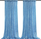 2 Panels Silver-Sequin Backdrops Sequin Fabric Sparkly Photography Backdrops Curtains for Party Wedding Background Decoration
