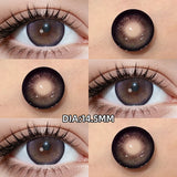 Natural Color Big Diameter Colored Contacts 2pcs High Moisture Half Yearly Lenses 0.00D No Power