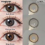 14.0mm Small DIA Colored Eye Contacts Lenses With Diopters Soft Focus Graduated Contacts Lenses 6 Months