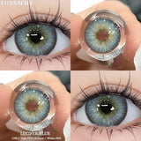 1pair Colorcon Contact Lenses for Eyes High Quality Soft Natural Contact Lenses Gray Beautiful Pupil Lens Blue Eye Lens