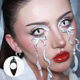 1 Pair Halloween Contact Lenses for Eyes Cosplay Lenses Anime Lenses Black&White Lenses Accessories Yearly