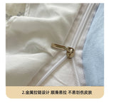 A-Class Skin Friendly Printing Bedding Set With Lace Duvet Cover Bed Sheet Pillowcases Four Piece Set Bedroom Decor Home Textile