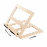 1pc Foldable Wood Bookends Cookbook Holder Rack Wooden Reading Book Support Stand Holders Tablet PC