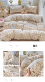 Class A Double Yarn Bedding Set Quilt Comforter Duvet Cover Set Printed Cotton Bedspread Skin Friendly Breathable Four-Piece Set