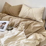 Solid Pink Fashion Style Bedding Set Twin Full Queen Size Duvet Cover Set Adults Kids Simple Korean Bed Flat Sheet Pillowcases