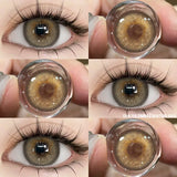 Color Contact Lenses for Eyes Gray Lense Brown Contact Blue Eyes Lenses Colorful Makeup Contact Lens Yearly 2pcs/pair