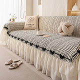 1PC Sofa Towel French Chenille New Four-season Universal Full Cover Sofa Protective Cover Non Slip Striped Home Textile Products