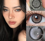 Colored Contacts Lenses with Myopia Naturally Gray Brown Beautiful Pupils with Degree Blue Eyes Lenses Fast Shipping