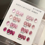 12ml 1-16pcs Autumn Nails New Clear Pink Glass Bead Moonlight Magnet Cat Eye Gel Nail Polish Whitening Nail Supplies