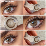 Brown Colored Contact Lenses, Yearly Disposable 14.2mm Small Pupil