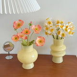 Nordic Glass Flower Bottle Ins Decorative Green Vases Hydroponic Pot Flowers Vase Desk Home Ornament