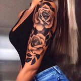 1 Sheet Arm Flowe Tattoo Sticker Waterproof Long Lasting Arm Party Temporary Tattoo