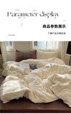 Solid Color Bedding Set Soft Duvet Cover Set With Sheet Bedroom Decor Skin Friendly Single Double Four Piece Set Home Textiles