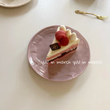 Ins Style Bow Dessert Plate High-end Solid Color Ceramic Disc Korean Underglaze Color Western Tableware Home Relief Bread Plates
