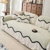 Elegant Chenille Sofa Cover 3 Seater, Non-slip, Leather Couch Slipcover, French-style, Armchair Furniture Protector