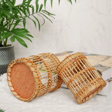 Vietnamese bamboo woven vintage wooden pen holder, desktop stationery, comb, makeup, calligraphy tool organizer ornament