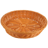 Round Woven Rattan Fruit Basket 30Cm Brown for Kitchen Dining Table Home Vegetable Storage Food Serving Decorative Tabletop