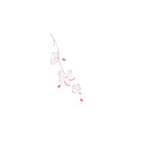 Watercolor Cherry Blossom Petal Tattoo Sticker Gradient Effect Waterproof Sweatproof Non-reflective Temporary Tattoo