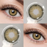 2PCS 1Year Contact Lenses for Eyes Natural Beauty Pupils Eyes Lenses Korean Brown Contacts Fashion Green Pupil Lenses
