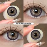 1pair Color Contact Lenses with Eyes Natural Blue Contact Lenses Brown Pupils Beauty Gray Lenses Yearly Green Contacts