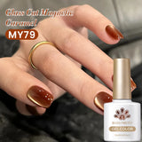 BORN PRETTY 10ml Black Glass Cat Magnetic Gel Nail Polish Ultra Shine Gold Silver Glitter Soak Off UV LED Gel Nail Art Varnish