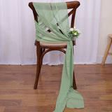 12PCS Chiffon Chair Sashes Wedding Chair Decoration 16x275cm Long For Wedding Aisle Decorations Party Banquet Event Baby Shower
