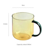 Floriddle Borosilicate Mug Glass Mug Heat-resistant Glass Cup Drinkware Tea Juice Milk Cup Coffee Mug Home Water Glasses