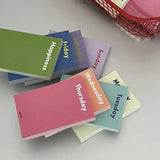 Mini Dopamine Notebook Weekly Memo Pad Non Sticky To Do List Mini Portable Notebook Cute Planner 50pcs Office School Accessories