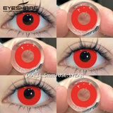 2pcs Cosplay Colored Contact Lenses Anime Cateye White Eye Lenses Halloween Red Makeup Lens Green Color Eyes Contact