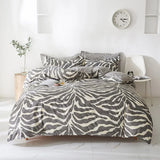 Leopard Black White Print Duvet Cove Set with Pillow Case for Twin Full Queen and King Size Home Living Bedding Sets No Sheet