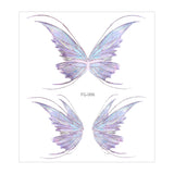 3D Fairy Butterfly Wings Shiny Tattoo Sticker Waterproof Eyes Face Body Art Fake Tattoos For Women Makeup Dance Music Festival