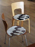 Retro Geometry Tufted Seat Cushion Soft Loop Fleece Breathable Round Square Chair Mat Cushion Office Sedentary Anti-slip Mats