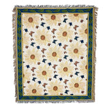 Leaves Floral Blankets for Bed Linen Cotton Throw Blankets Creative Interesting Outdoor Camping Picnic Mat Aesthetic Blanket