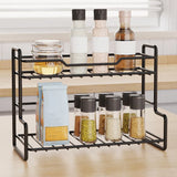 Stainless Steel Bathroom Storage Shelves, Tabletop Storage Shelves, Stackable Condiment Storage Shelves in The Kitchen