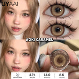 1 Pair Big Eye Color Lens Makeup Colorcon Brown Natural Color Eye Contacts Black Lenses y2k Korean Green Pupils