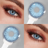 2Pcs Colored Contact Lenses, Large Pupil Natural Enlarge Effect, for Daily Makeup, Campus & Casual Outings