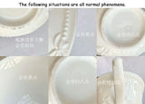 French Relief Coffee Cup Dish Set Exquisite Household Ceramic Drinking Cups With Handle White Round Plates 2Pcs Drinkware Suit