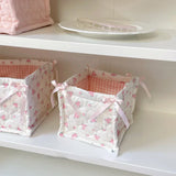 Original Korean Imported Quilted Storage Basket Desktop Good Item Storage Cute Storage Frame