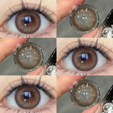 2PCS Natural Brown Lenses Eye Contact with Prescription Beauty Pupils Makeup Korean Contact Lens Fast Shipping