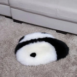 Throw Pillows Super Cute Angry Panda Back View 100% Wool / Artificial Wool Back Cushion for Bed Sofa Cushion Floor Cushions Cozy
