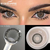 2Pcs Color Contact Lenses for Eye Natural Blue Contact Lenses Brown Pupils Beauty Gray Lenses Yearly Green Eye Contacts