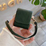 Luxury Business Earphone Bag For AirPods 4 Case Solid Color Matte Leather Portable Protection Cover For AirPods 1 2 3 Pro 2 2nd