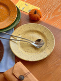 Nordic Ceramic Splashed Ink Plate Household Colored Breakfast Bread Disc High-end Restaurant Dessert Plates Niche Dot Tableware