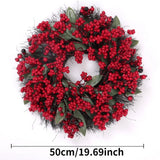 Luxurious Artificial Christmas Wreath  All-Weather Indoor/Outdoor Door,Tabletop Decoration-Plastic Holiday Wreath for Xmas Tree
