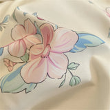 Washed Cotton Pastoral Girls Flower Bedding Sets Bed Linens Quilt Cover Sheet Set Simple Bedspread High Quality Home Textiles