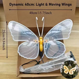 LED Dynamic Simulated Butterfly Decorative , Wings Can Vibrate, Night Wedding Party Hotel Garden Room Lawn Butterfly Decoration