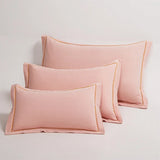 2pcs 100% Cotton Brushed Pillowcase Solid Breathable Envelope Pillow Cover For Home Hotel Kids Adult Student 30*50/40*60/48*74cm