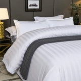 Luxury 100% Egypt Cotton 5 Stars Hotel  Quilt Cover Pure Cotton Satin Strip Bed Line Duvet Cover Gray  Blue Gold