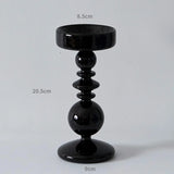 Black Candle Holder Home Decor Candlesticks Living Room Modern Decoration Glass Vase Bookshelf Decor Candle Stick Holder